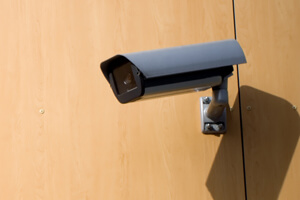 security camera mounted